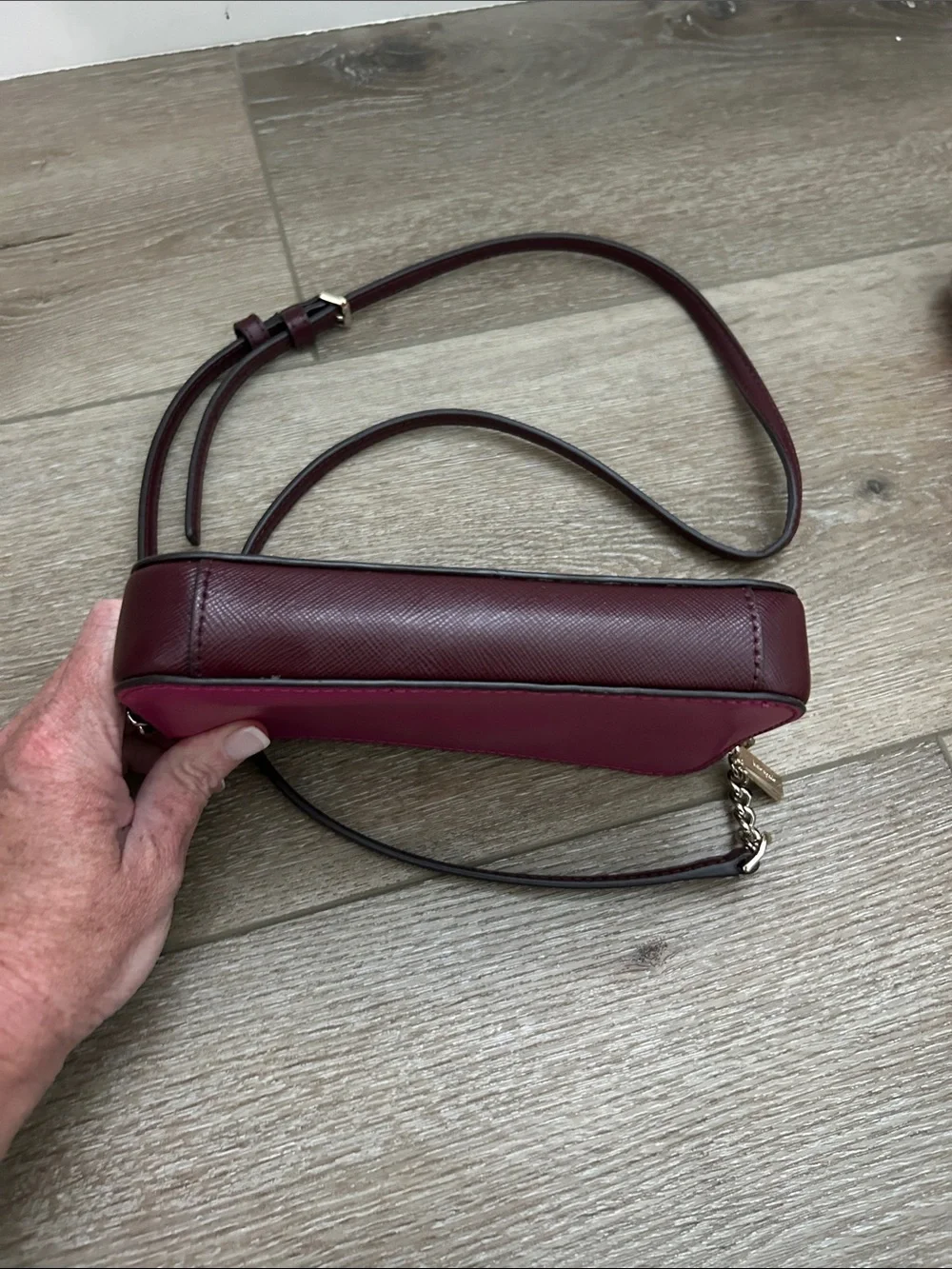 KATE SPADE NY Staci Mini Hibiscus Saffiano Leather Pink Crossbody Bag Purse